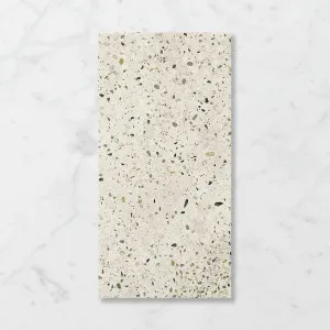 Terra Drift Green Olive (Satin) 300x600 by Sanctuary Makers, a Terrazzo Look Tiles for sale on Style Sourcebook