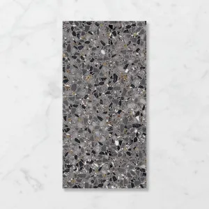 Terra Foray Ebony Espresso (Matt) 300x600 by Sanctuary Makers, a Terrazzo Look Tiles for sale on Style Sourcebook