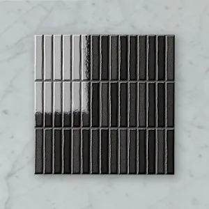 Zen Kit Kat (100x14) Sumi (Gloss) 300x300 by Sanctuary Makers, a Mosaic Tiles for sale on Style Sourcebook