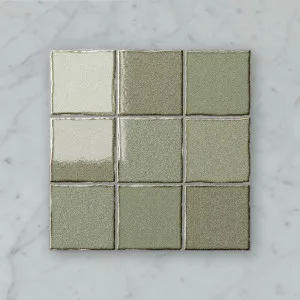 Zen Squares (100x100) Matcha (Gloss) 300x300 by Sanctuary Makers, a Mosaic Tiles for sale on Style Sourcebook