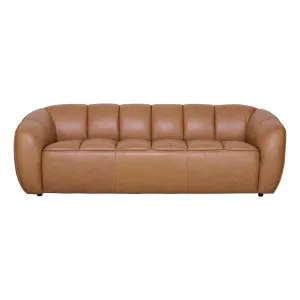 Phoebe 3 Seater Sofa in Urbane Leather Light Brown by OZ Design, a Sofas for sale on Style Sourcebook