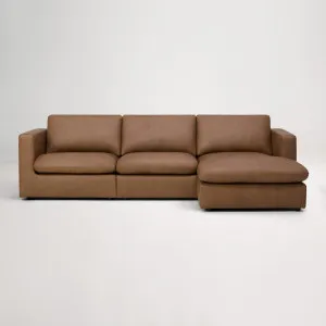 Hudson Mini Right Chaise Sofa, Tuscany Tan, by Lounge Lovers by Lounge Lovers, a Sofas for sale on Style Sourcebook