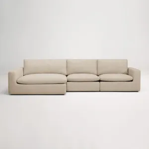 Hudson Left Chaise Sofa, Luxe Natural, by Lounge Lovers by Lounge Lovers, a Sofas for sale on Style Sourcebook