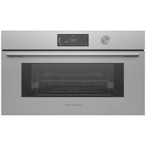 Fisher & Paykel Series 9 76cm Contemporary Compact Combi-Steam Oven Silver OS76NCUDX3 by Fisher & Paykel, a Ovens for sale on Style Sourcebook