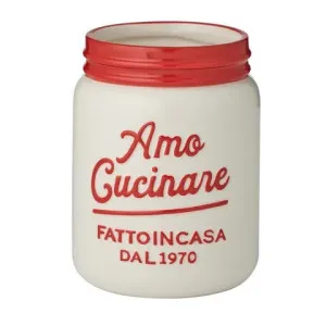 Cucina Ceramic Utensil Holder 12x16cm Red/White by Coast to Coast, a Utensils & Gadgets for sale on Style Sourcebook