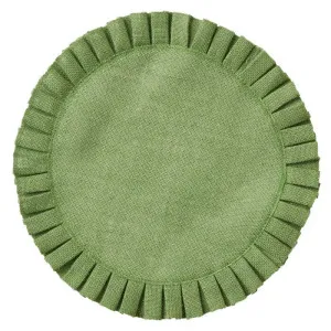 Pleat Jute Placemat 38cm Green by Coast to Coast, a Placemats for sale on Style Sourcebook