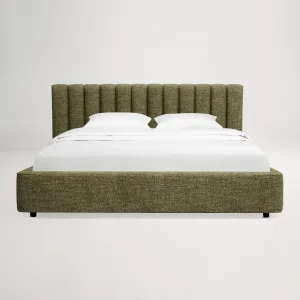 Arlo Storage King Bed with Tufted Headboard Frame, Green, by Lounge Lovers by Lounge Lovers, a Beds & Bed Frames for sale on Style Sourcebook