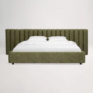 Arlo Storage King Bed with Tufted Wide Headboard Frame, Green, by Lounge Lovers by Lounge Lovers, a Beds & Bed Frames for sale on Style Sourcebook