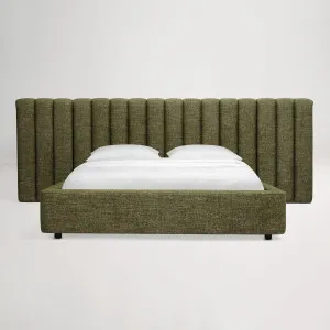 Arlo Storage Queen Bed with Tufted Wide Headboard Frame, Green, by Lounge Lovers by Lounge Lovers, a Beds & Bed Frames for sale on Style Sourcebook