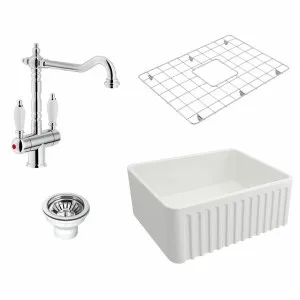 Turner Hastings Novi Fireclay Sink & Tap Package - Chrome PKG006 by Turner Hastings, a Kitchen Sinks for sale on Style Sourcebook