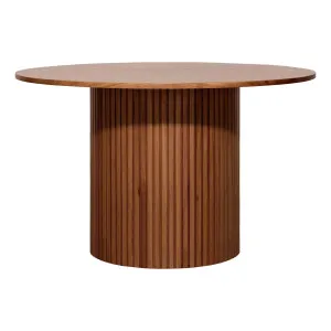 Gabino Round Dining Table 130cm in Tasmanian Blackwood by OZ Design, a Dining Tables for sale on Style Sourcebook