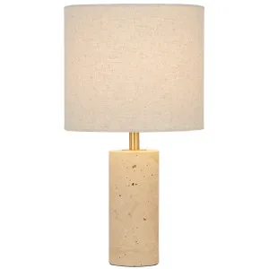 Telbix Polano Modern Travertine Table Lamp - Small by Telbix, a Lamps for sale on Style Sourcebook