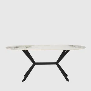Nola Table White & Black by Florabelle Living, a Dining Tables for sale on Style Sourcebook