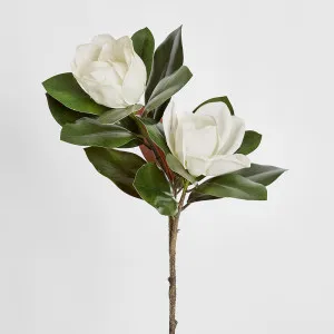 Magnolia Large 2 Heads 85cm White by Florabelle Living, a Plants for sale on Style Sourcebook