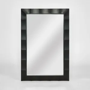 Facet Rectangle Mirror 60x90cm Black by Florabelle Living, a Mirrors for sale on Style Sourcebook