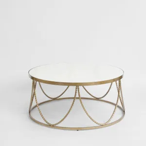 Palais Round Coffee Table Gold & Ceramic by Florabelle Living, a Coffee Table for sale on Style Sourcebook