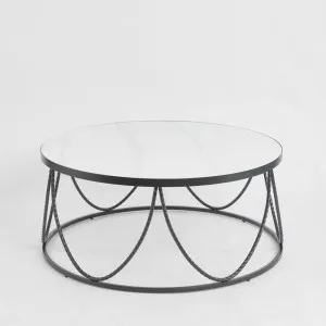 Palais Round Coffee Table Black & Ceramic by Florabelle Living, a Coffee Table for sale on Style Sourcebook