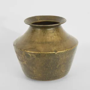 Decorative Brass Pot Large by Florabelle Living, a Vases & Jars for sale on Style Sourcebook