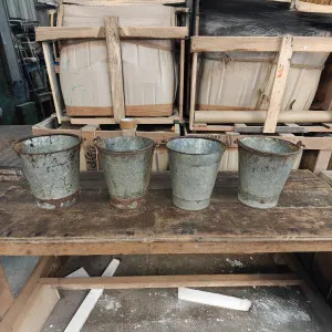 Decorative Wooden Iron Flower Bucket Small by Florabelle Living, a Vases & Jars for sale on Style Sourcebook