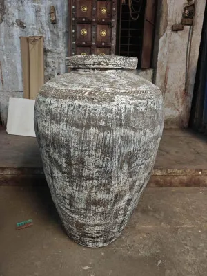 Decorative Wooden Clay Pot Medium by Florabelle Living, a Vases & Jars for sale on Style Sourcebook