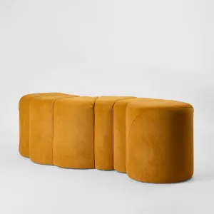 Ridge Bench Ottoman Mustard by MRD Home, a Ottomans for sale on Style Sourcebook