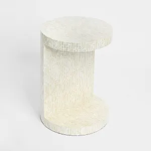 Miami White Shell Side
 Table by OneWorld Collection, a Coffee Table for sale on Style Sourcebook