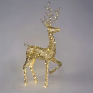Wrapt Light Up Golden Reindeer Medium by Vixen & Velvet, a Christmas for sale on Style Sourcebook