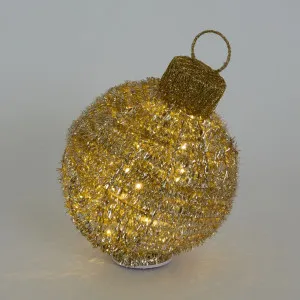 Vintage Tinsel Rotating Bauble Decoration Large by Vixen & Velvet, a Christmas for sale on Style Sourcebook