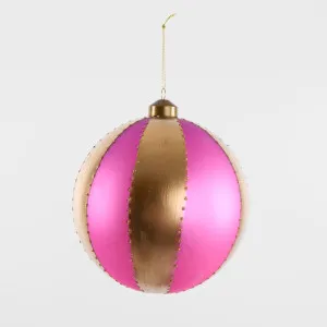Carnival Bauble Large Fuchsia & Gold by Vixen & Velvet, a Christmas for sale on Style Sourcebook