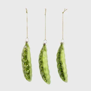 Sugared Peas in a Pod Decorations - Set of 3 by Vixen & Velvet, a Christmas for sale on Style Sourcebook