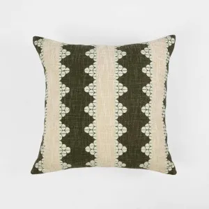 Cushion - Ellsbeth 50x50cm Green/White by OneWorld Collection, a Cushions, Decorative Pillows for sale on Style Sourcebook