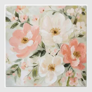 Blush Garden Wall Art 82.5 x 82.5cm by Florabelle Living, a Prints for sale on Style Sourcebook