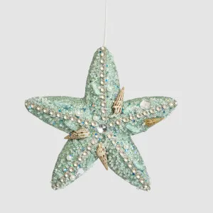 Encrusted Starfish Hanging Tree Decoration by Vixen & Velvet, a Christmas for sale on Style Sourcebook