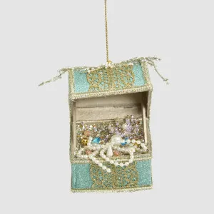 Treasure Chest Hanging Tree Decoration Teal Green by Vixen & Velvet, a Christmas for sale on Style Sourcebook
