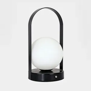 Nini Portable Table Lamp Black by Emac & Lawton, a Table & Bedside Lamps for sale on Style Sourcebook