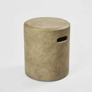 Vargo Drum Stool Grey by Florabelle Living, a Coffee Table for sale on Style Sourcebook