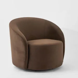 Sierra Swivel Armchair Chocolate by Florabelle Living, a Chairs for sale on Style Sourcebook