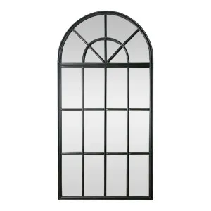 Large Iron Arch Mirror With Panes by OneWorld Collection, a Mirrors for sale on Style Sourcebook