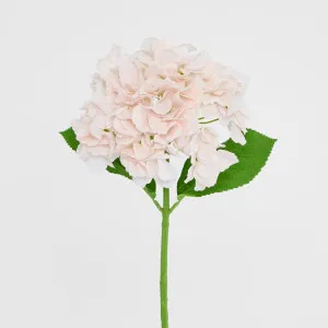 Hydrangea Stem Soft Touch 50cm White Pink by Florabelle Living, a Plants for sale on Style Sourcebook