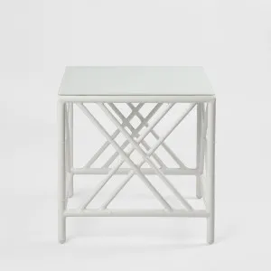 Elodie Outdoor Side Table White by OneWorld Collection, a Coffee Table for sale on Style Sourcebook