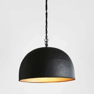 Noir Ceiling Pendant Small Black with Gold Interior by Zaffero, a Pendant Lighting for sale on Style Sourcebook