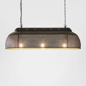 Riva Ceiling Pendant Long Matt Black and Gold by Zaffero, a Pendant Lighting for sale on Style Sourcebook