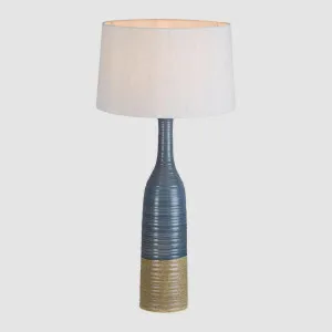 Potters Large - Grey/Brown - Tall Thin Glazed Ceramic Table Lamp by Zaffero, a Table & Bedside Lamps for sale on Style Sourcebook