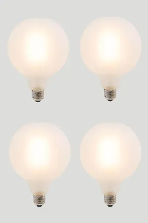 Set of 4 G125 LED Filament - Porcelain Frosted - 10W E27 2700k by Zaffero, a Spotlights for sale on Style Sourcebook