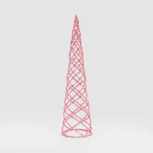 Swirling Tinsel Cone Tree Pink by Vixen & Velvet, a Christmas for sale on Style Sourcebook