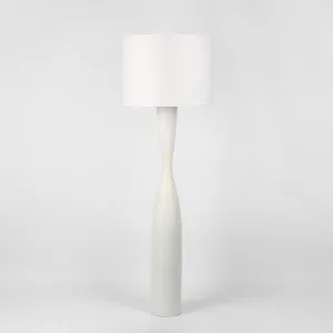 Callum Floor Lamp Base White with Shade White by MRD Home, a Floor Lamps for sale on Style Sourcebook