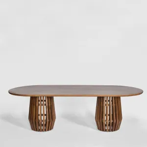 Bow Dining Table Dark Walnut 240cm by MRD Home, a Dining Tables for sale on Style Sourcebook