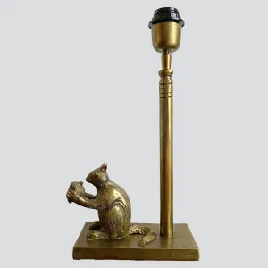 Squirrel Table Lamp Base only Antique Gold by Ruby Star, a Table & Bedside Lamps for sale on Style Sourcebook