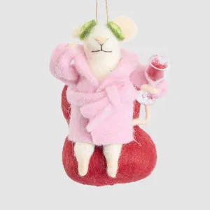 Penny Pampered Mouse Hanging Tree Decoration by Vixen & Velvet, a Christmas for sale on Style Sourcebook