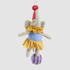 Ellie Balancing Elephant Hanging Decoration by Vixen & Velvet, a Christmas for sale on Style Sourcebook